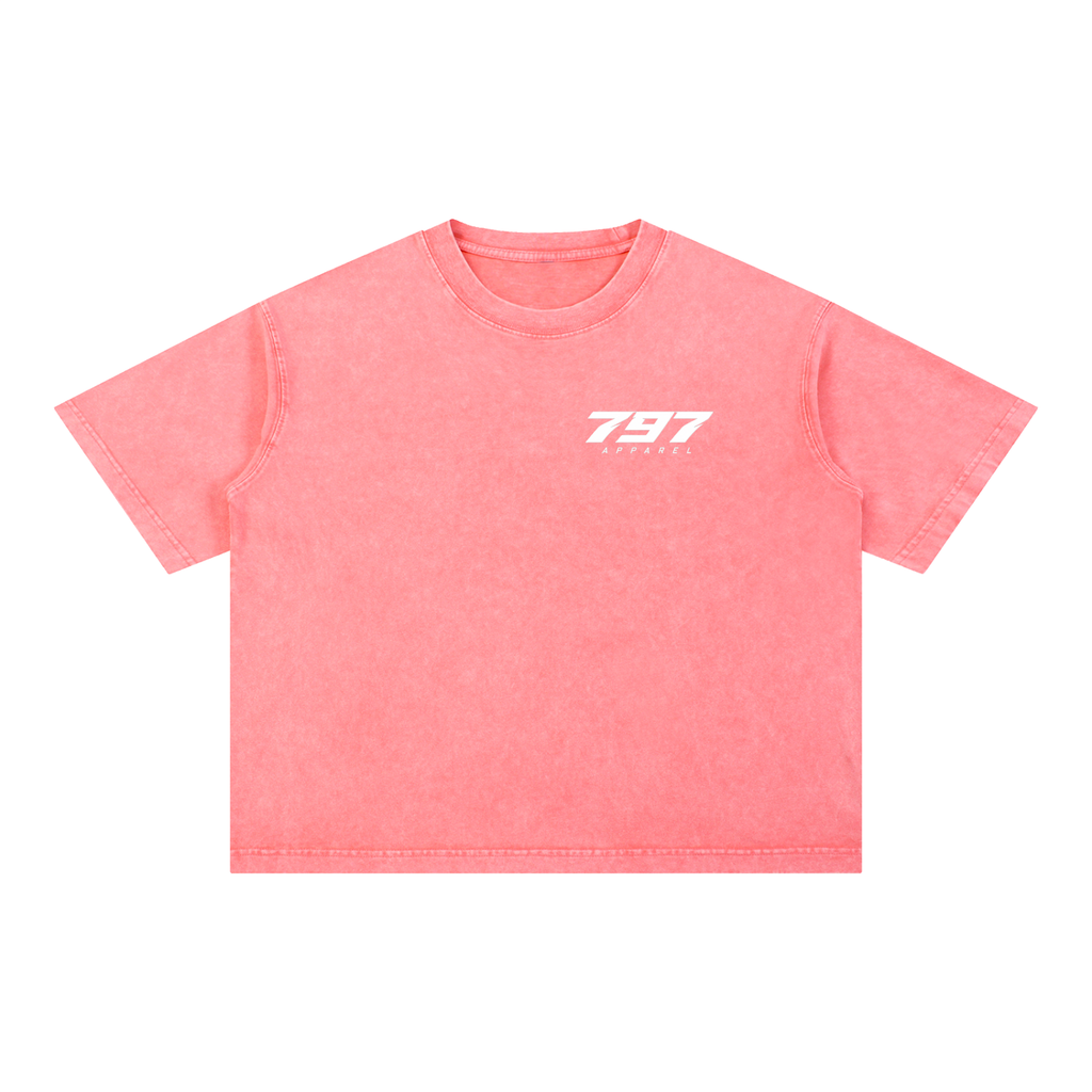 797 apparel Mineral Wash Boxy Cotton T-Shirt