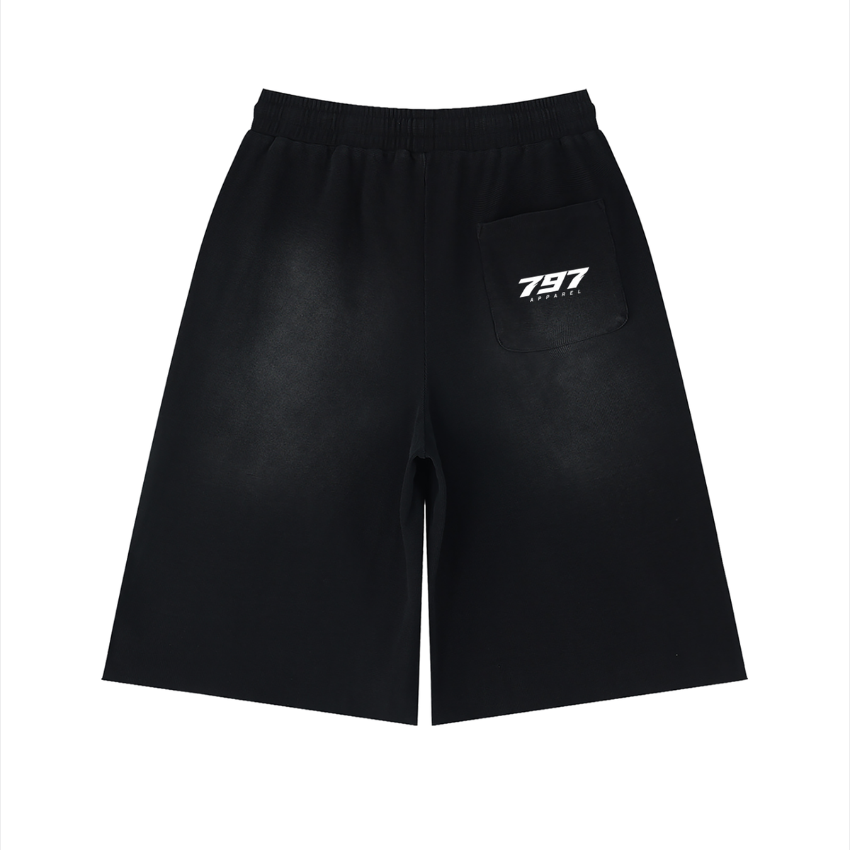 797 apparel Unisex Sunfade Raw Edge Shorts