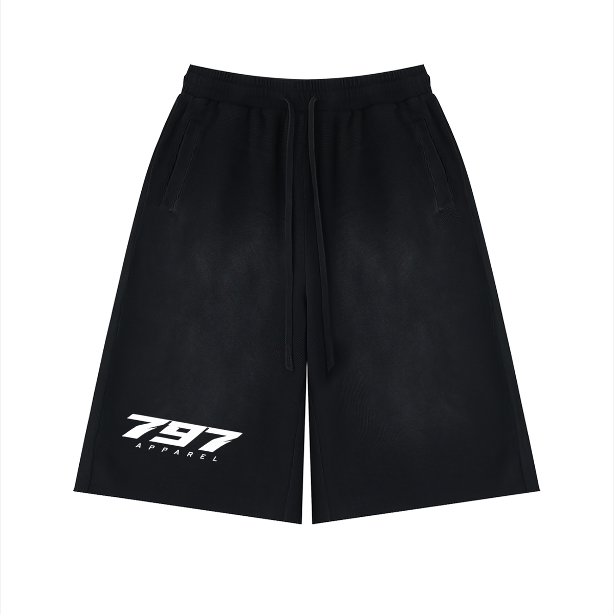 797 apparel Unisex Sunfade Raw Edge Shorts