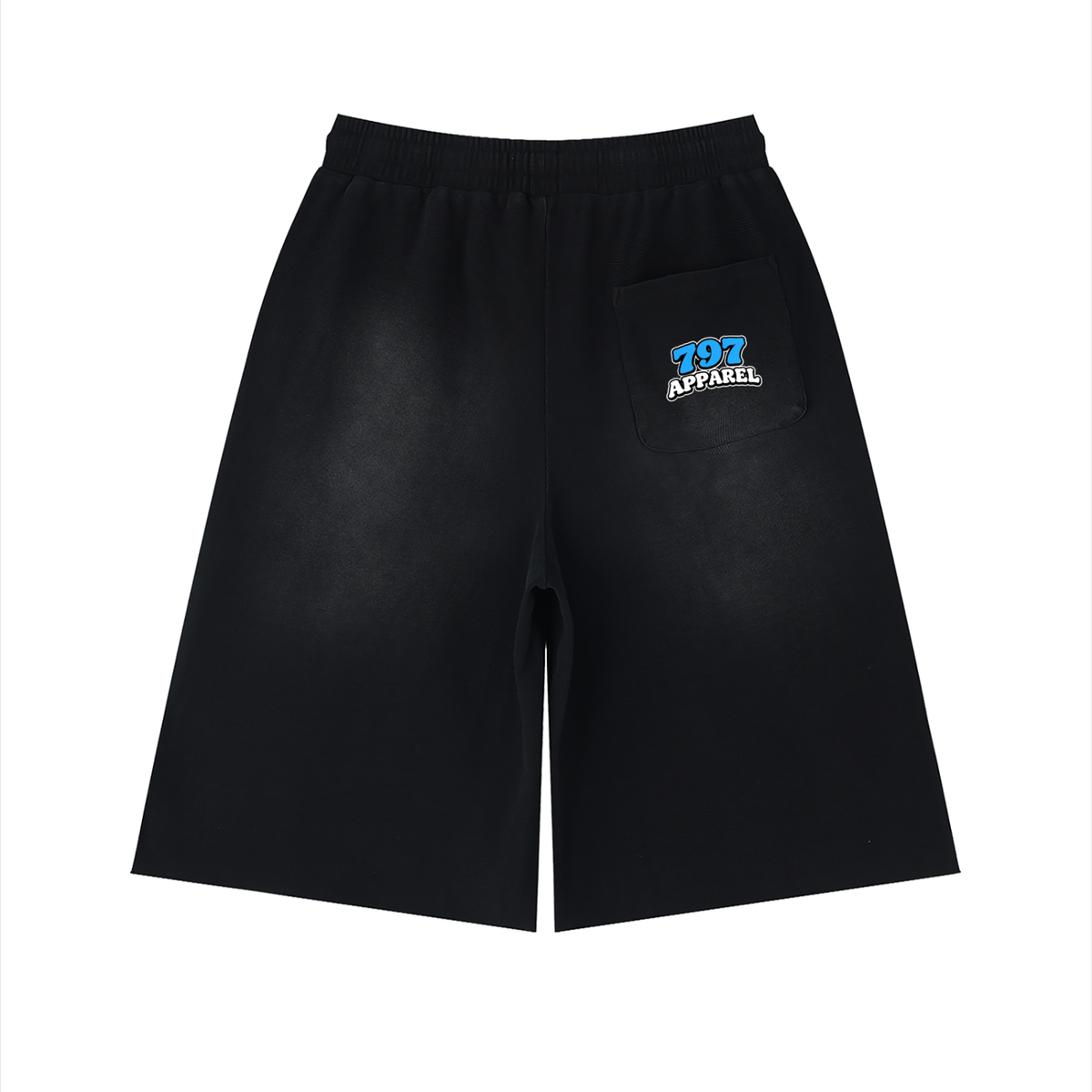 797 apparel Unisex Sunfade Raw Edge Shorts