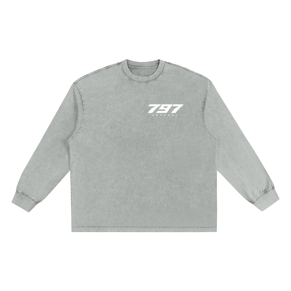 797 apparel Snow Washed Frayed Edge T-Shirt