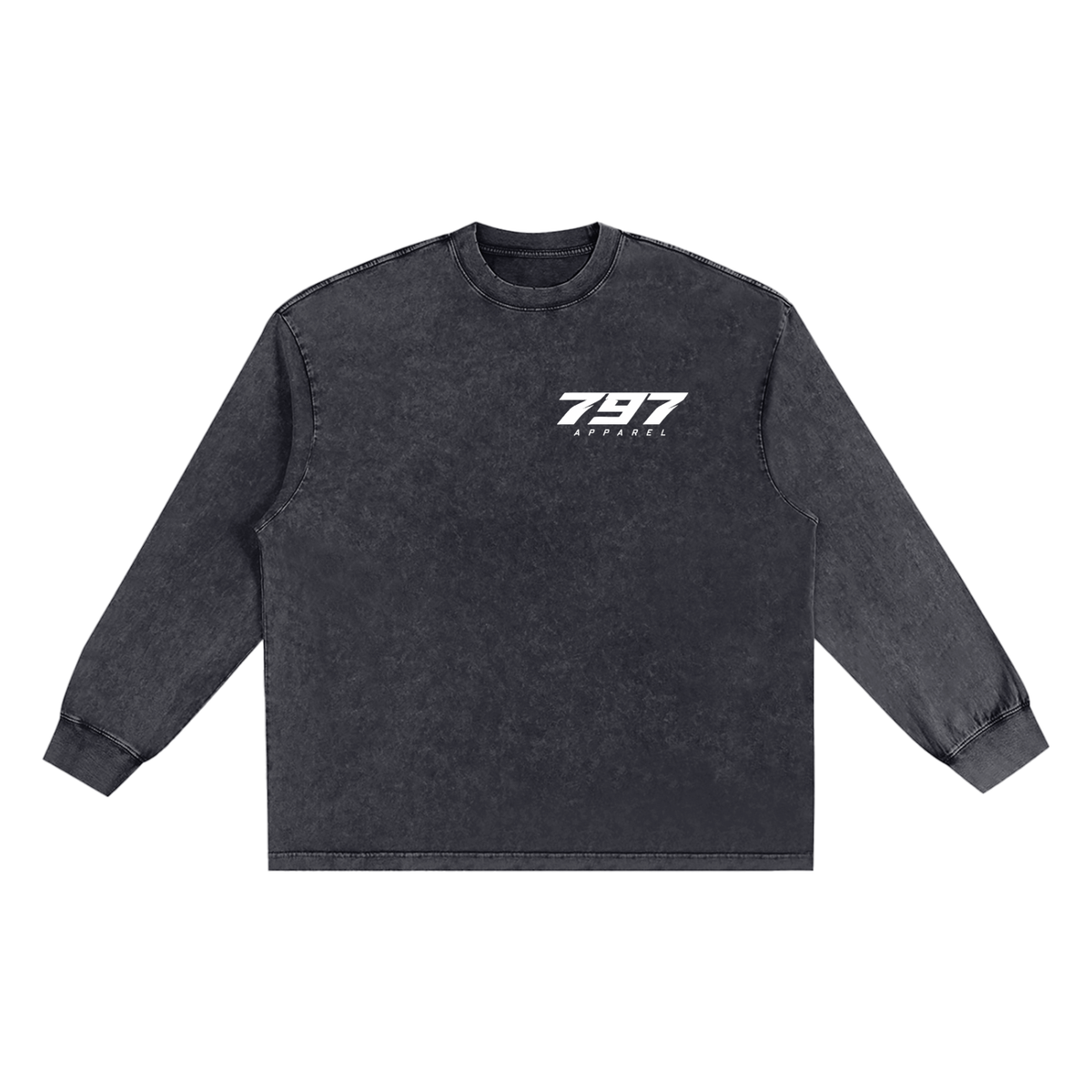 797 apparel Snow Washed Frayed Edge T-Shirt