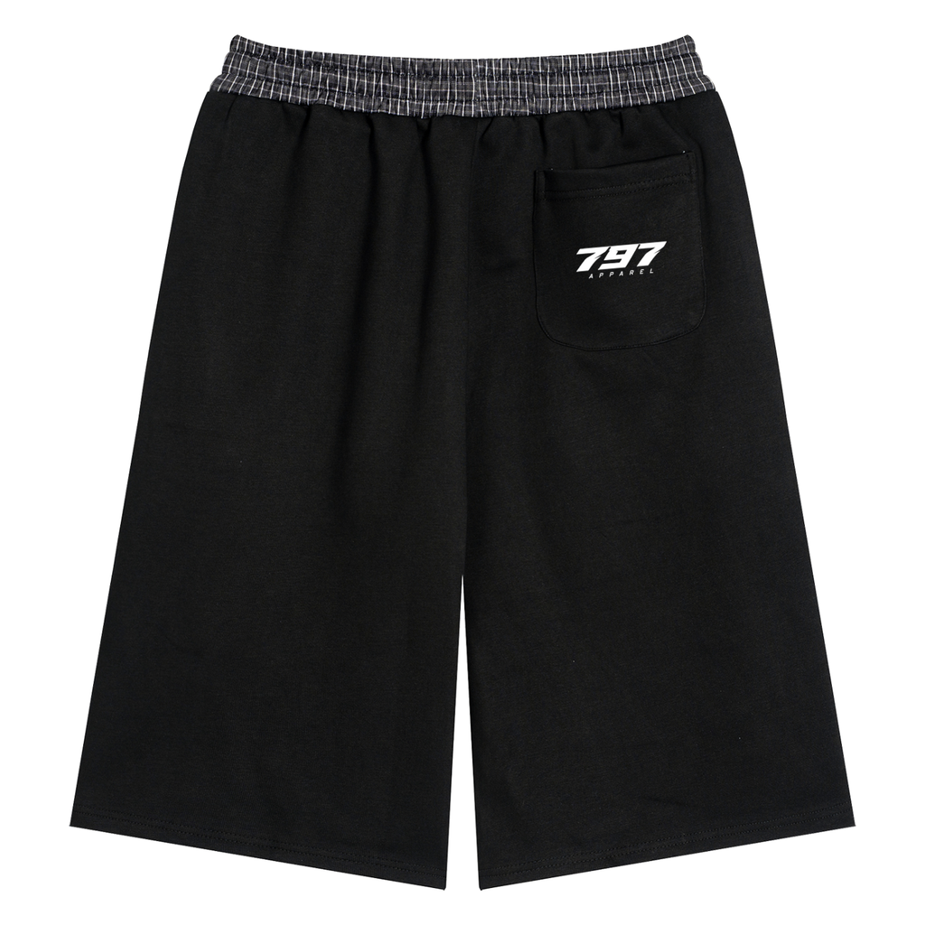 797 apparel Unisex Plaid Waistband Shorts