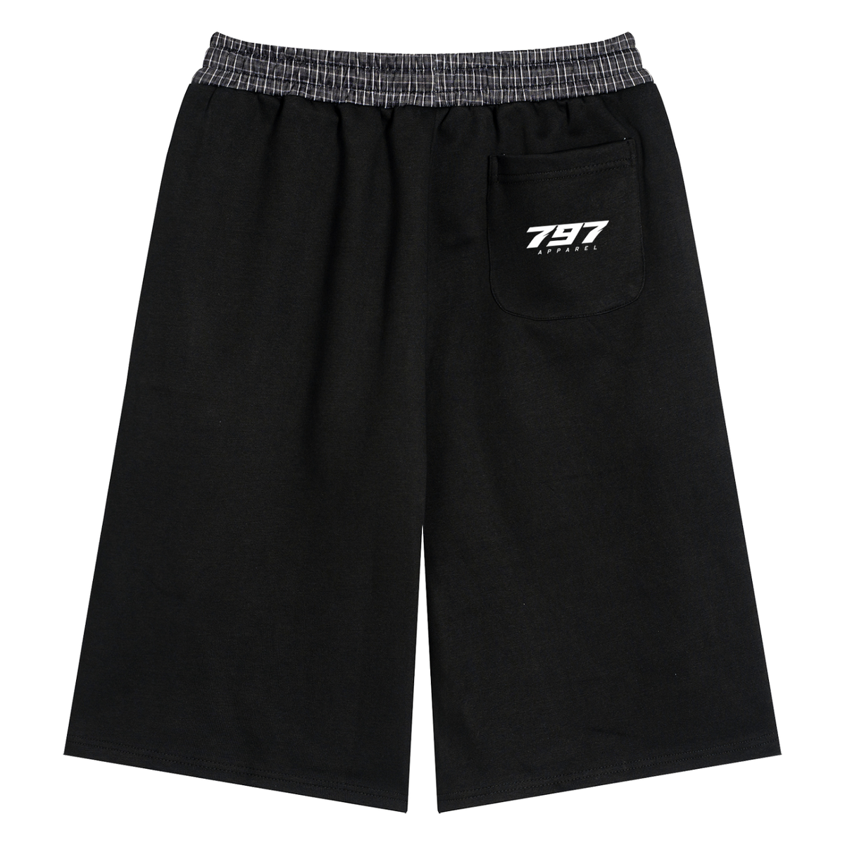797 apparel Unisex Plaid Waistband Shorts