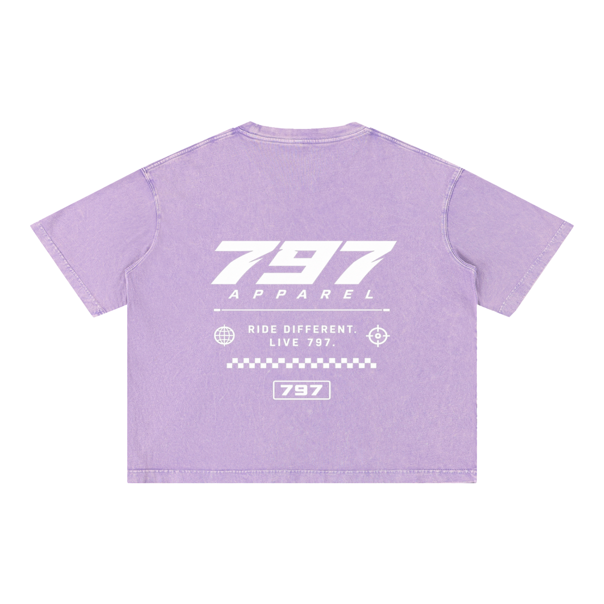 797 apparel Mineral Wash Boxy Cotton T-Shirt