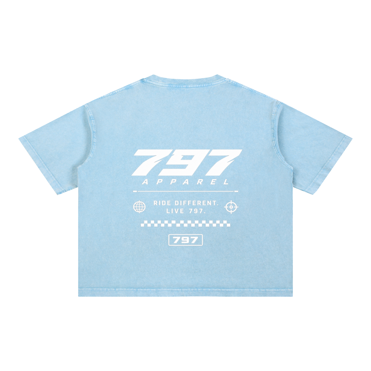 797 apparel Mineral Wash Boxy Cotton T-Shirt