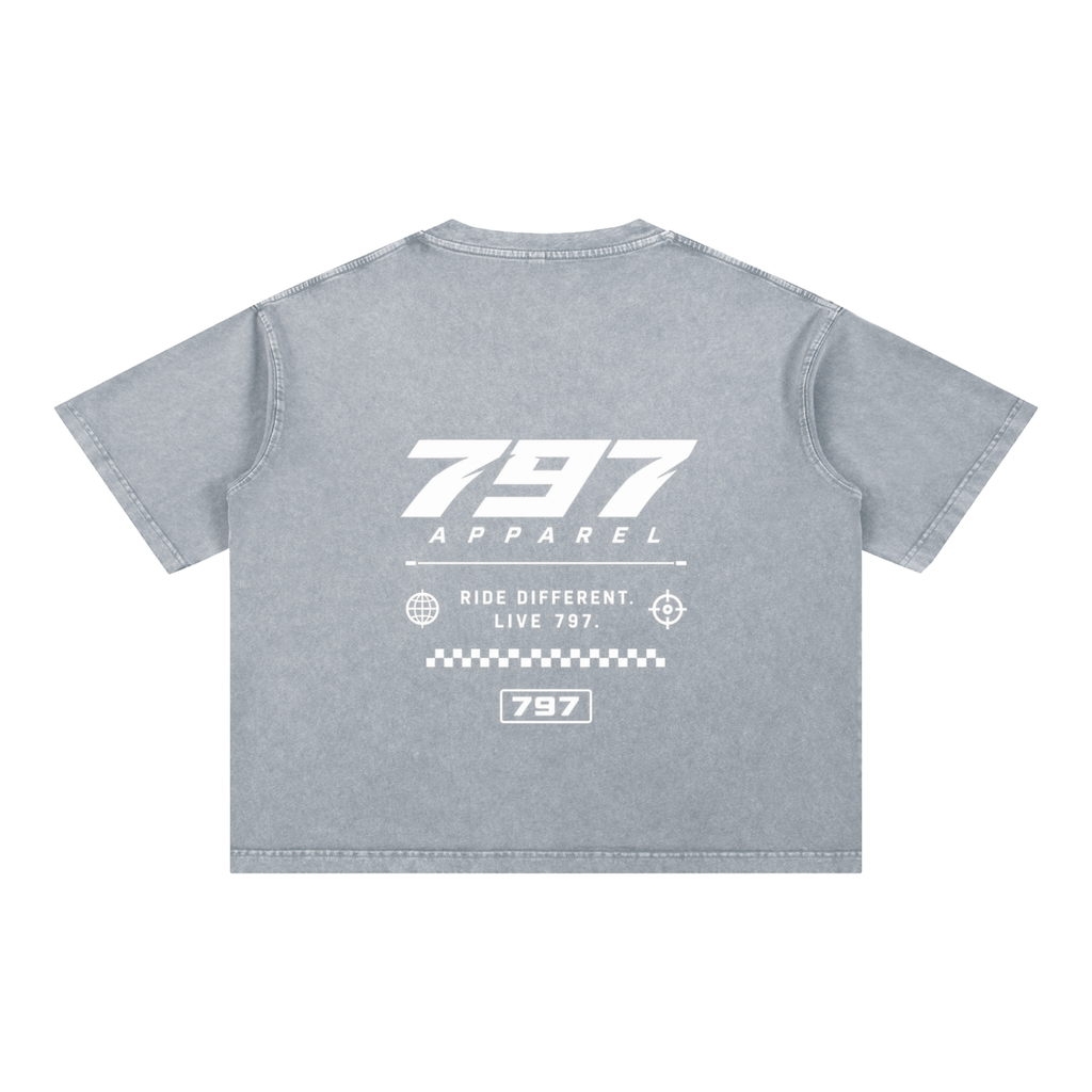 797 apparel Washed Boxy Cotton T-Shirt